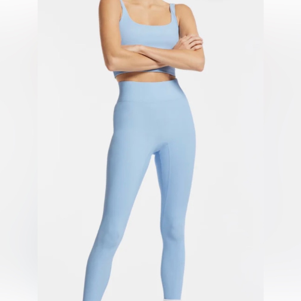 Bandier Center Stage Rib Legging in Chambray Blue